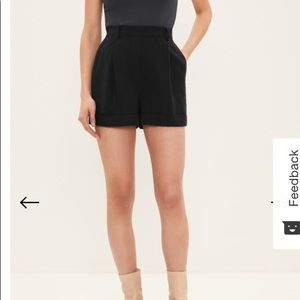 High waisted black shorts